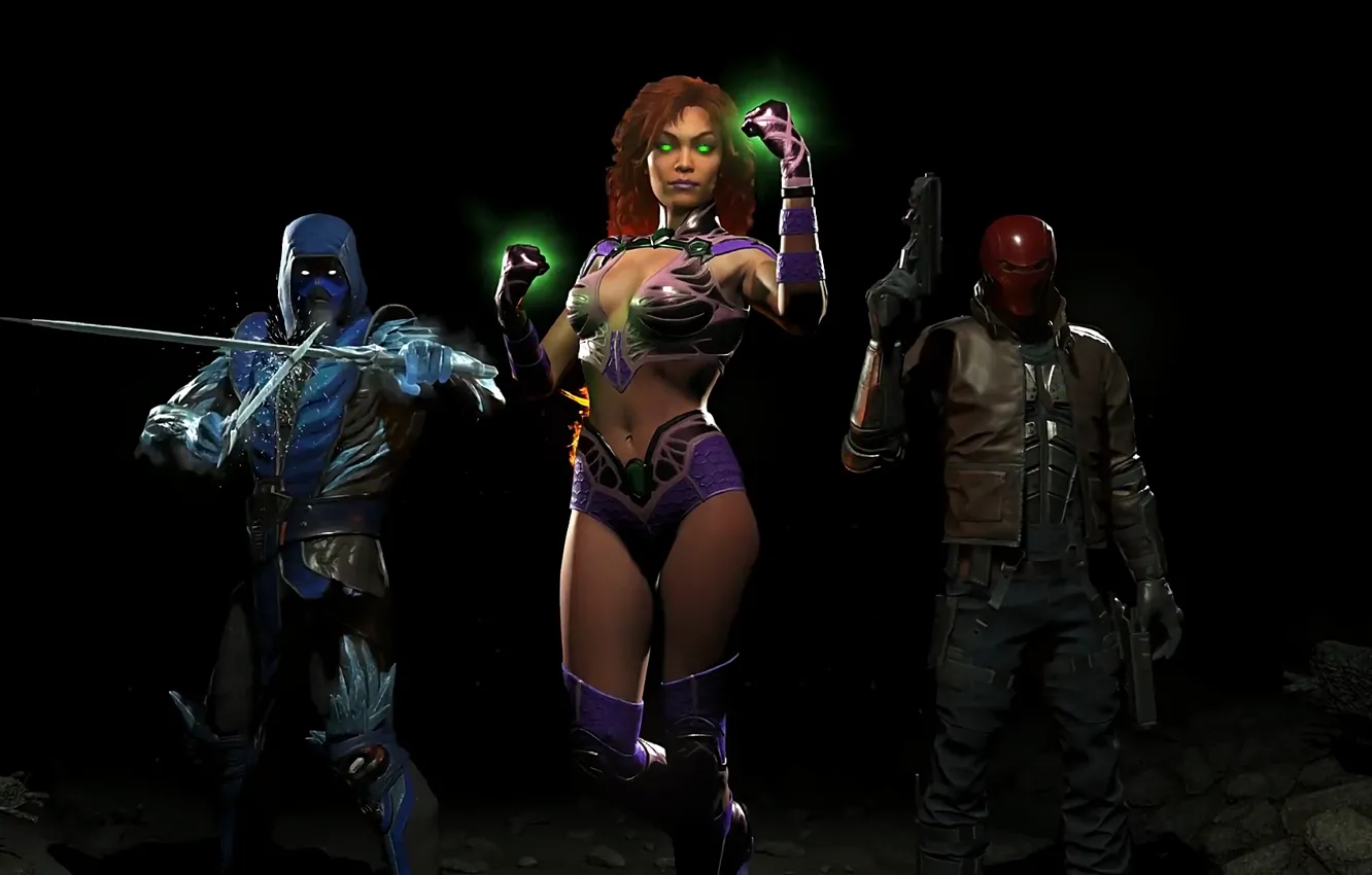 Фото обои girl, gun, Sub-Zero, DLC, Red Hood, NetherRealm Studios, Jason Todd, Starfire