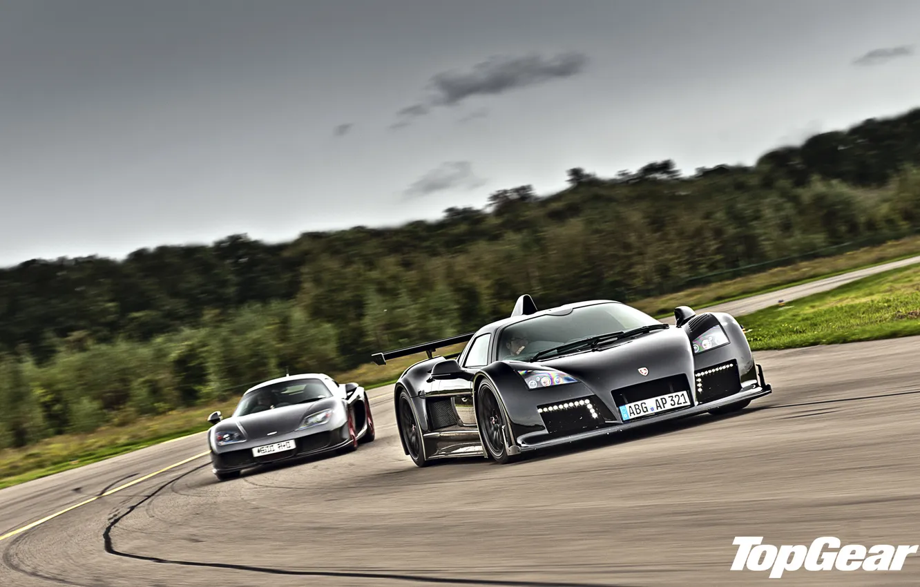 Фото обои лес, небо, вираж, Gumpert, top gear, and, суперкары, Apollo