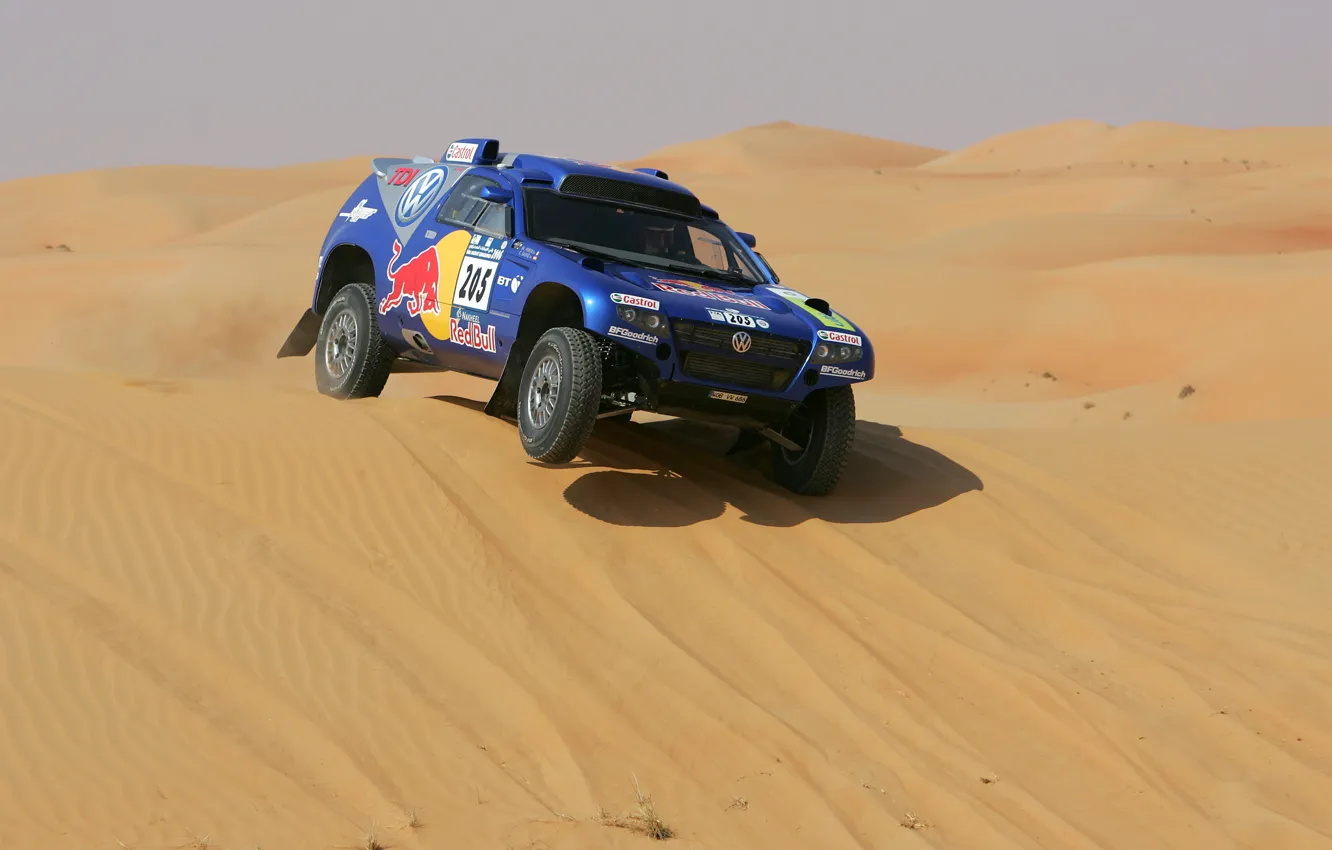 Фото обои Volkswagen, Touareg Race, в песках