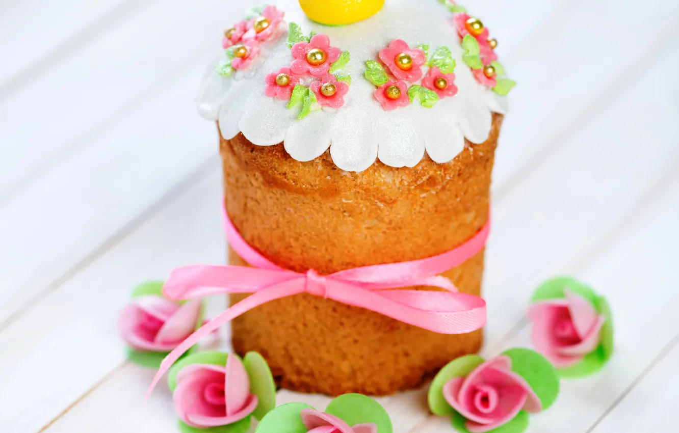 Фото обои Пасха, cake, кулич, выпечка, глазурь, Easter
