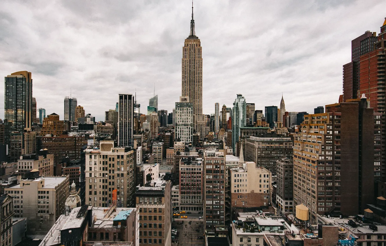 Фото обои skyline, New York, Empire State Building