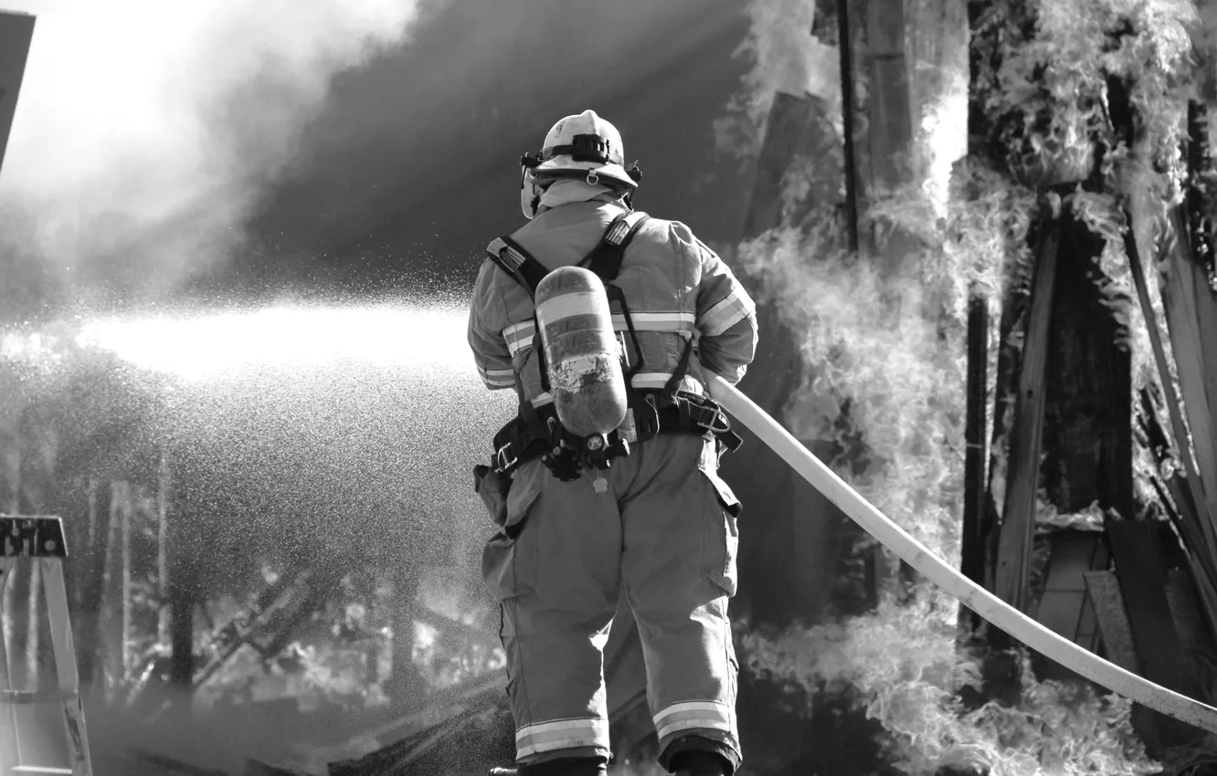 Фото обои fire, fire protection, firefighter
