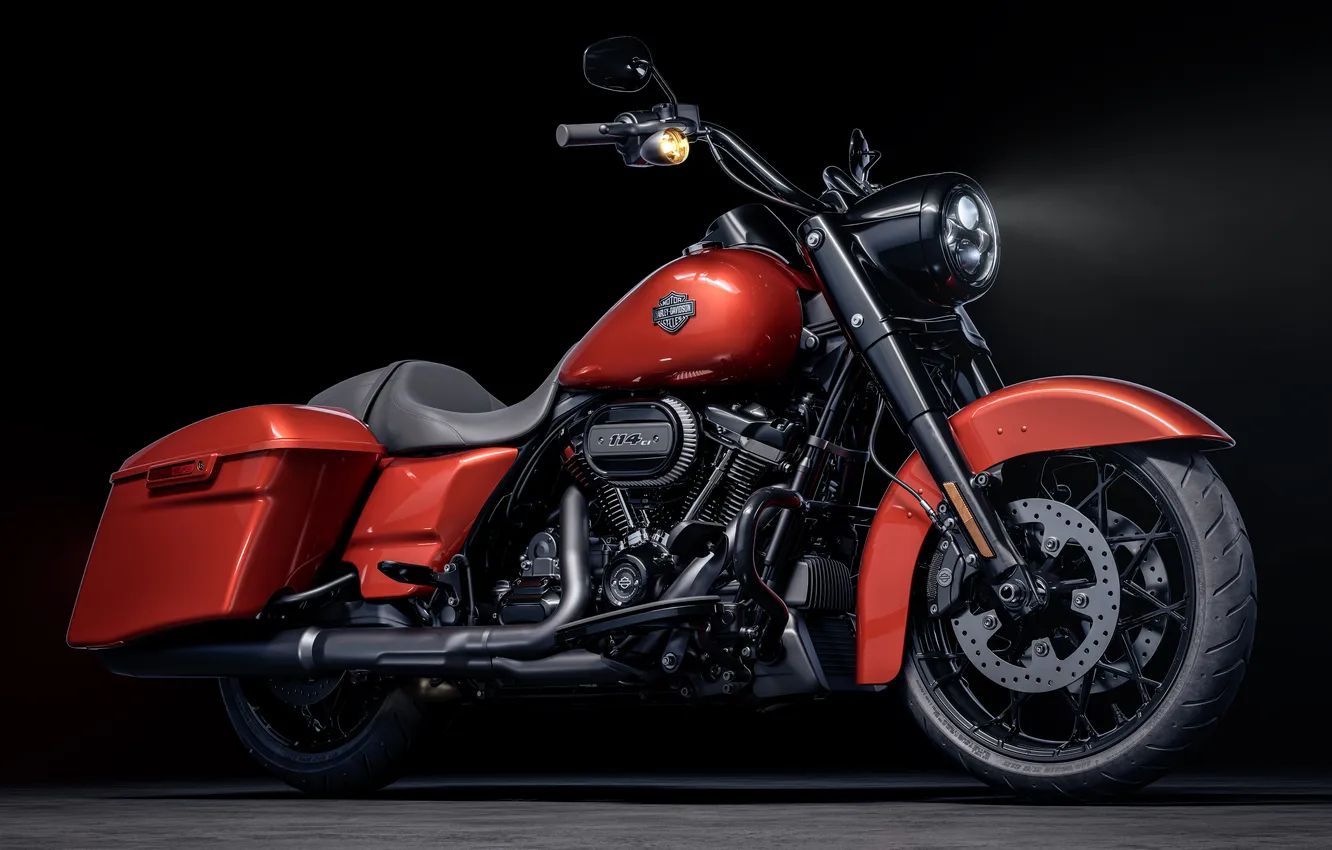 Фото обои Special, Harley-Davidson, Bikes, 2025, FLHRXS, Dark background, Dark aesthetic, Road King