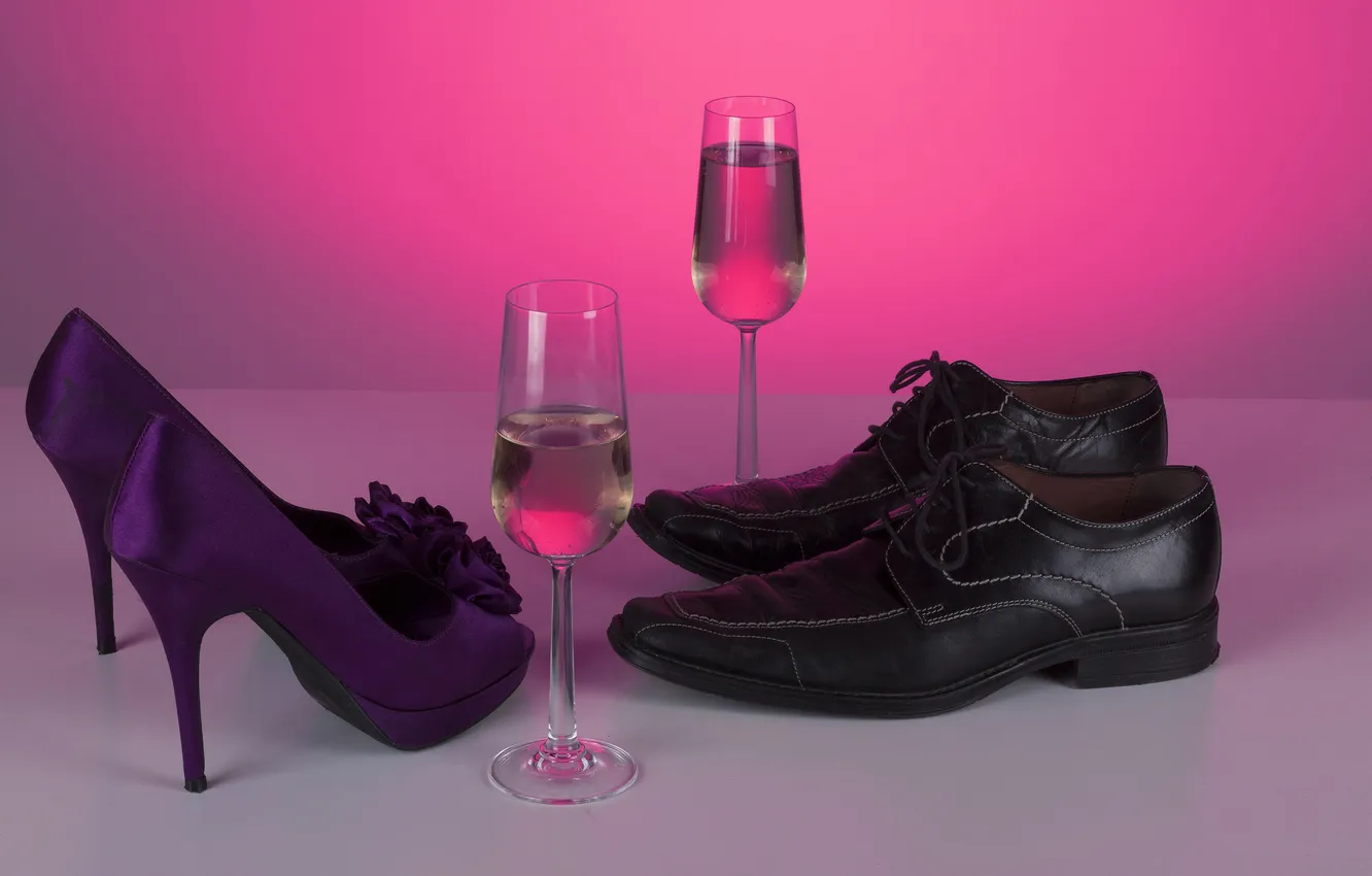 Фото обои вино, обувь, Flirt