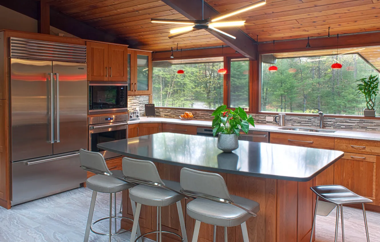Фото обои дизайн, стиль, интерьер, кухня, столовая, by Lestage interiors, Палубный дом, Deck house