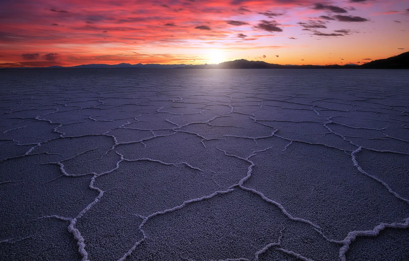 Фото обои United States, Utah, Salduro, Salt desert