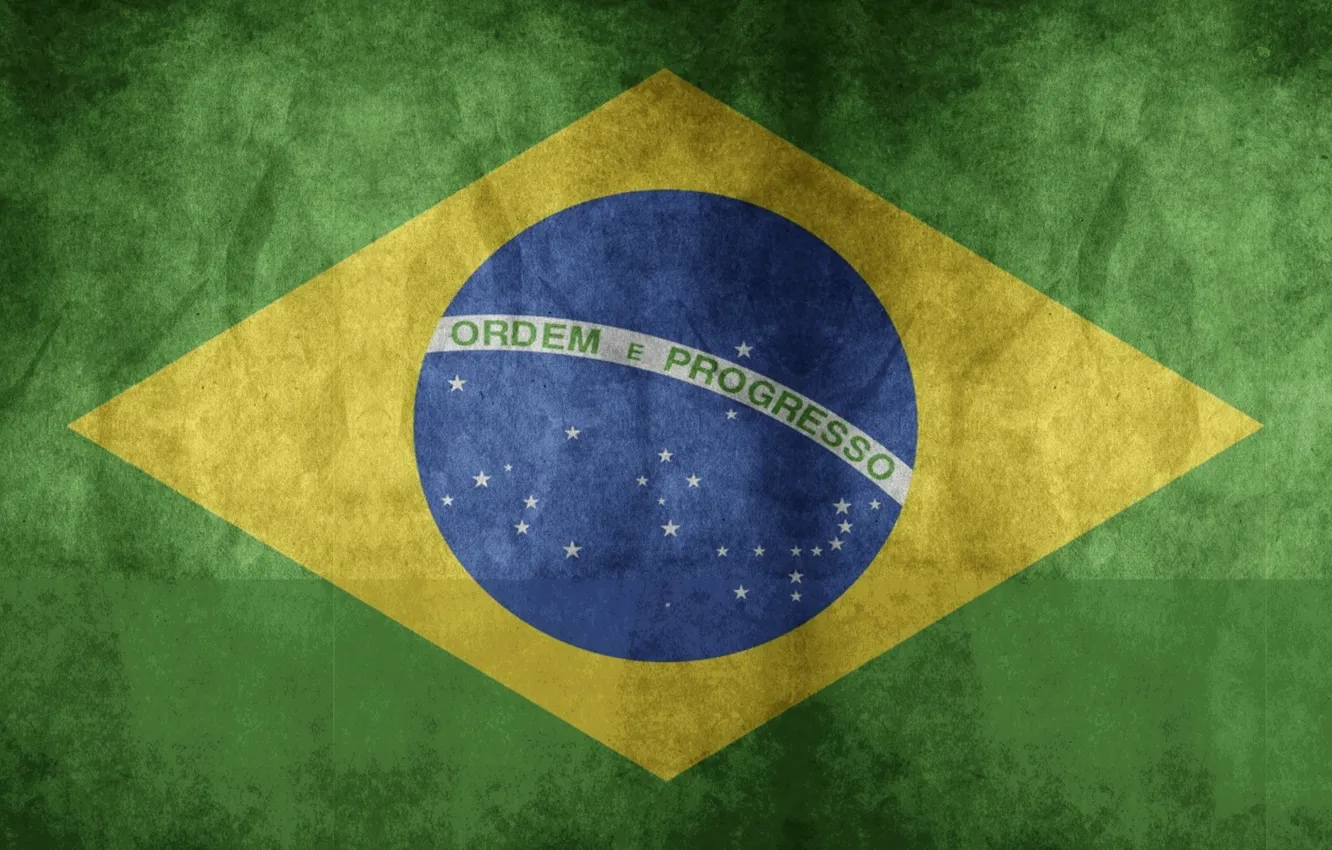 Фото обои flag, Brazil, paper, Order and progress