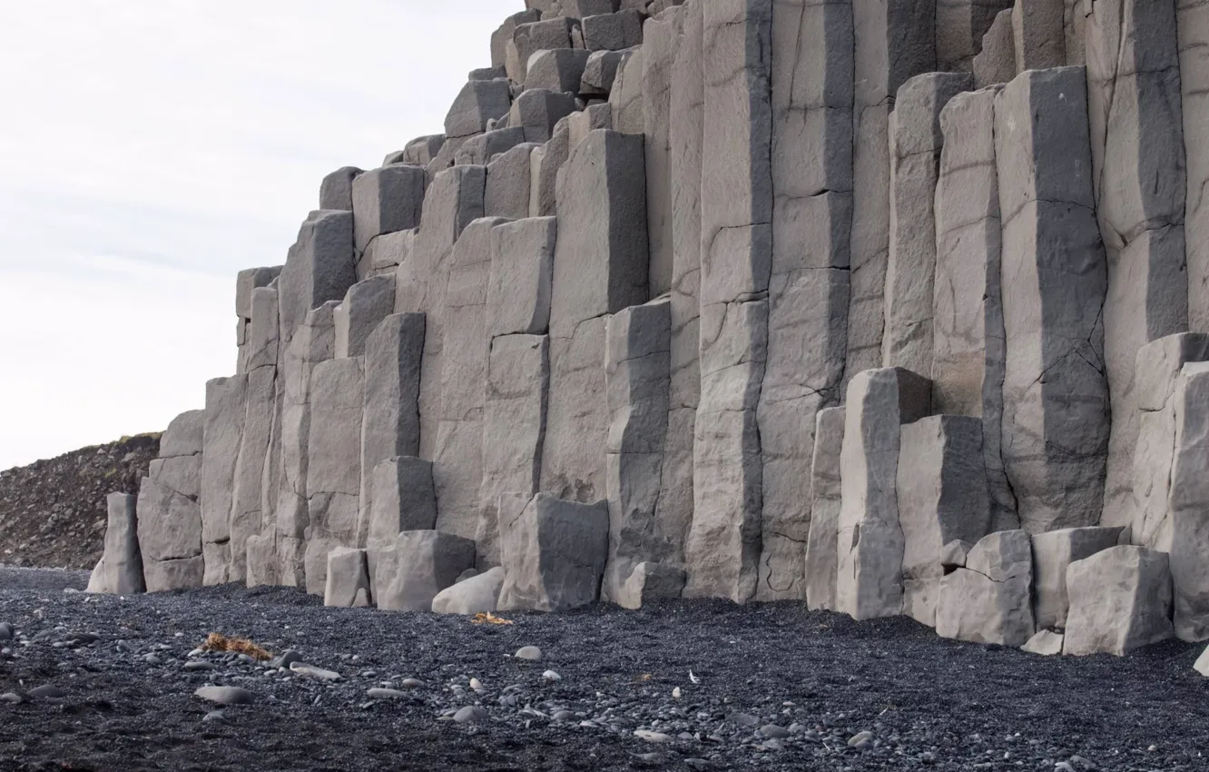 Фото обои камни, скалы, берег, Исландия