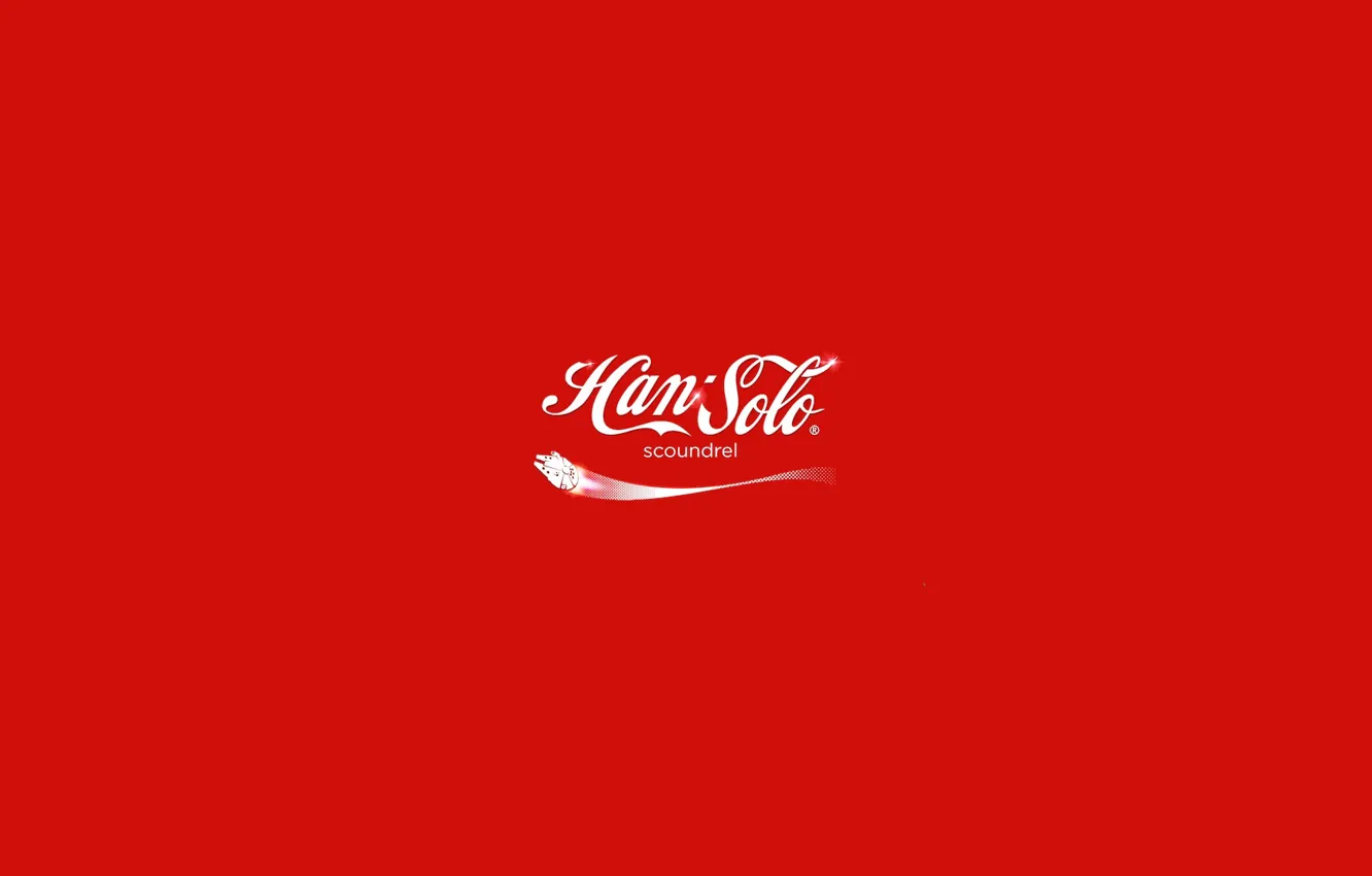 Фото обои фон, логотип, Coca-Cola, Han Solo, Millenium falconб