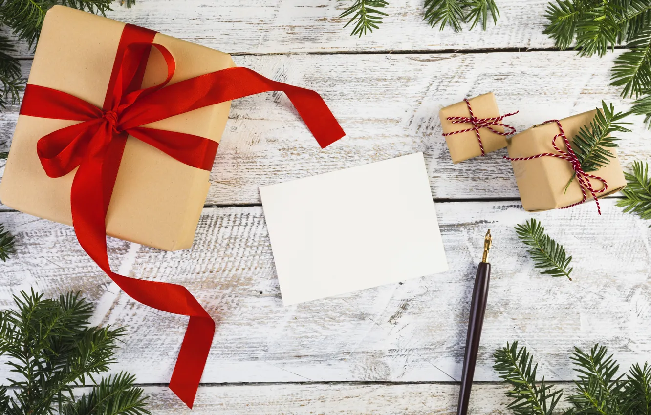 Фото обои коробка, подарок, Новый Год, Рождество, лента, Christmas, box, wood