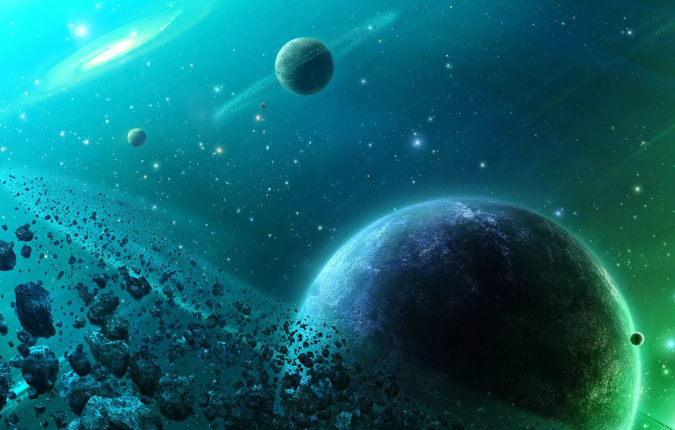 Фото обои планеты, астероиды, пояс, 156