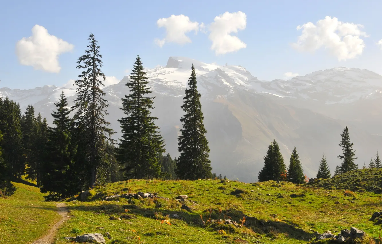 Фото обои пейзаж, горы, природа, Швейцария, Engelberg, Obwalden