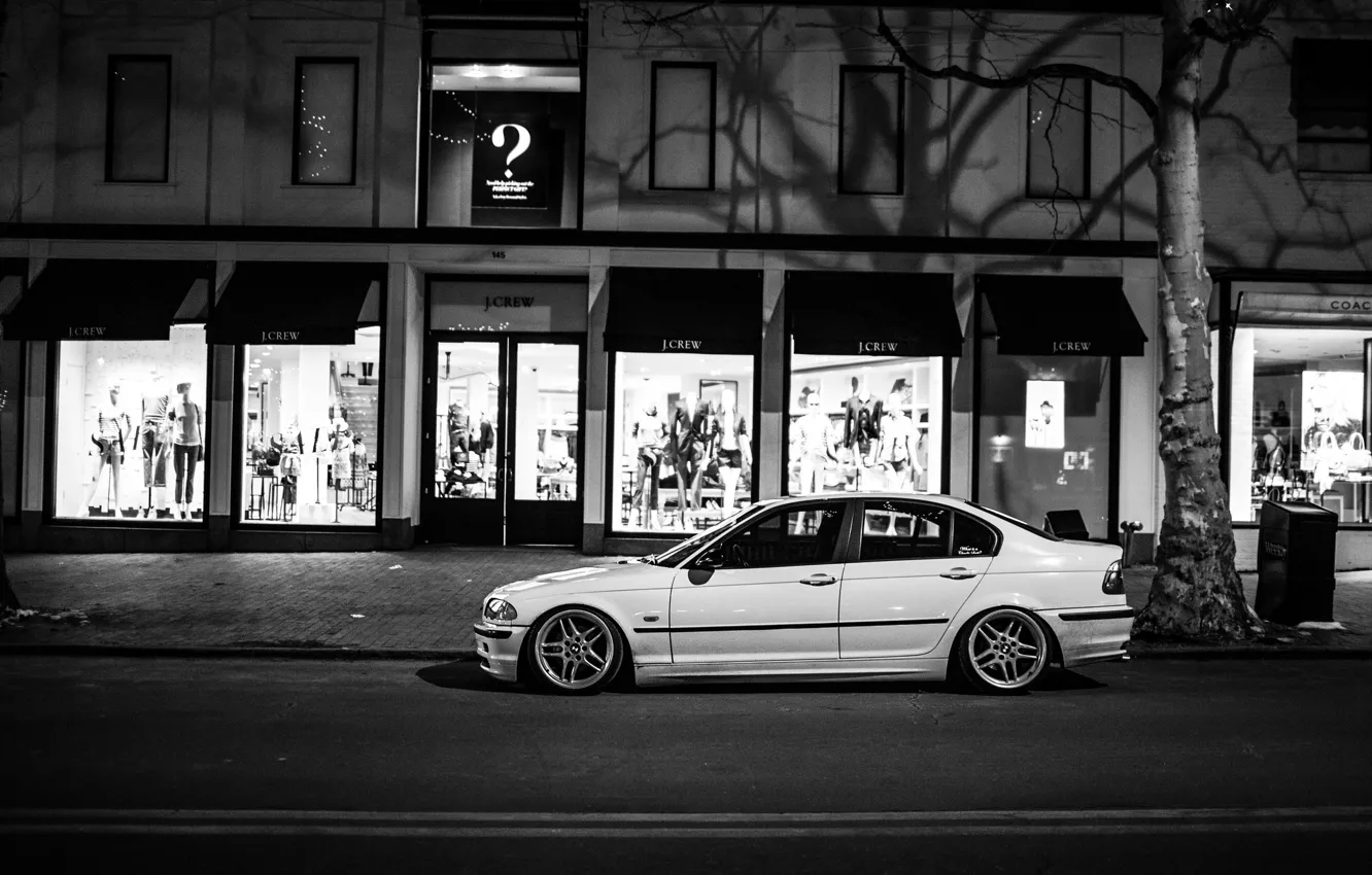 Фото обои бмв, BMW, черно-белое, 3 серия, e46, 323i