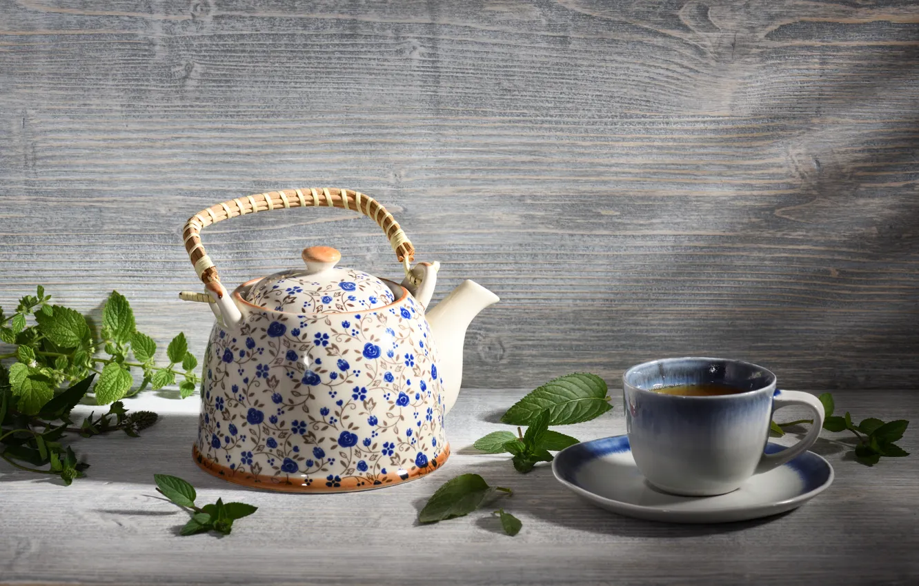 Фото обои чай, чайник, чашка, Anna Khomulo