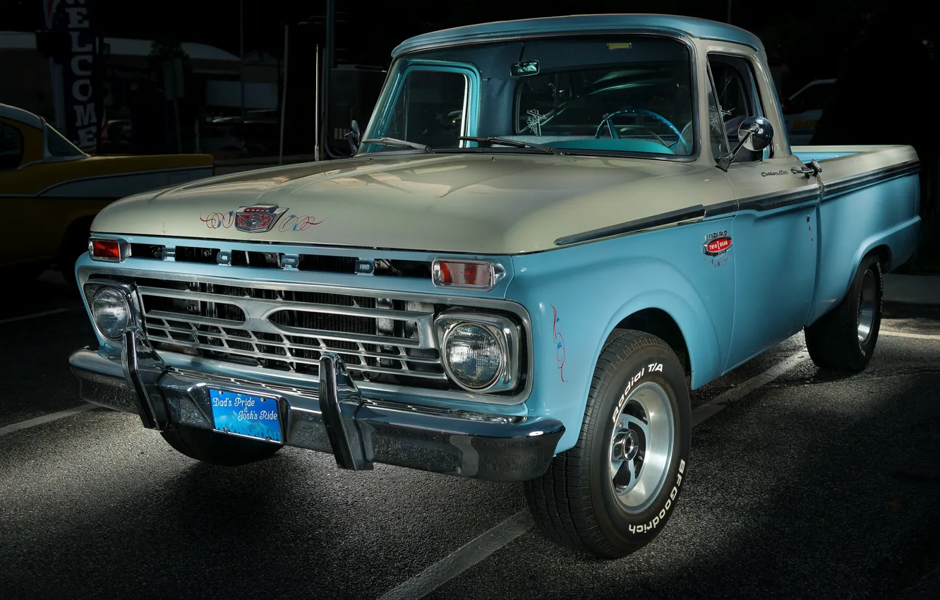 Фото обои Ford, custom, pickup, F-100, cab