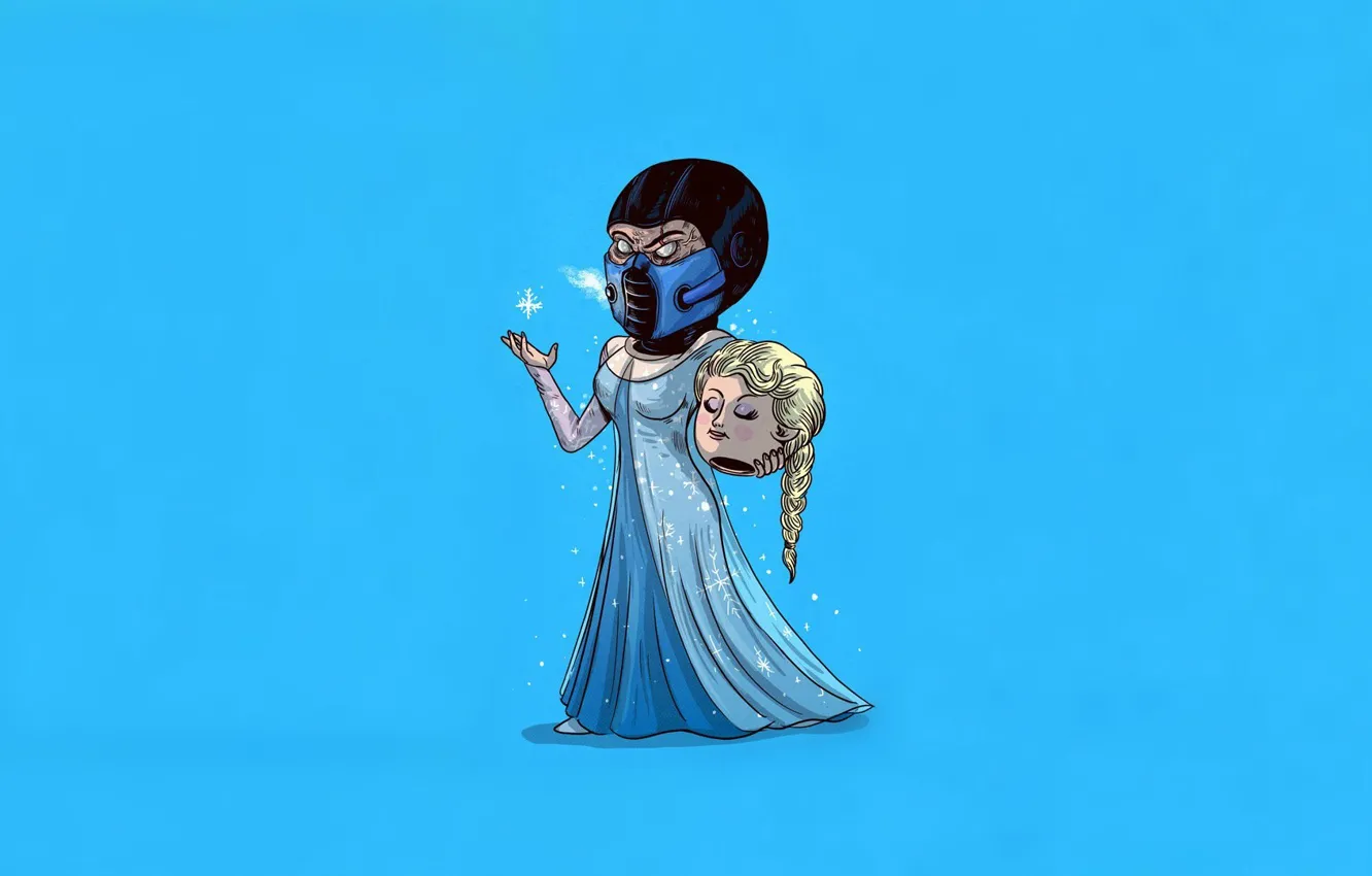 Фото обои Art, Wallpaper, Sub-Zero, Minimalism, Humor, Faerie, Alex Solis, Icons Unmasked