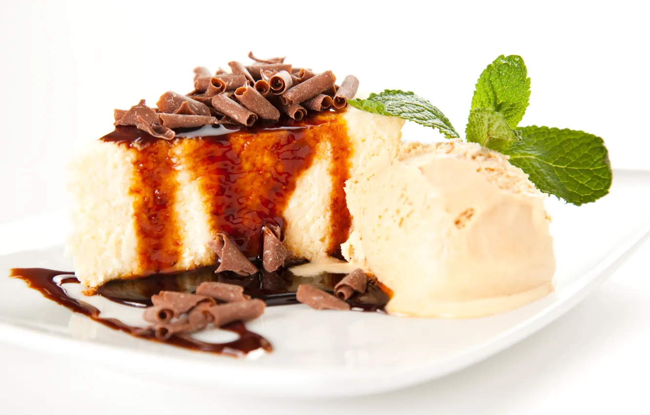 Фото обои шоколад, мороженое, пирожное, десерт, карамель
