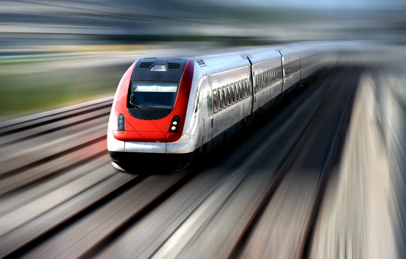 Фото обои движение, поезд, скорость
