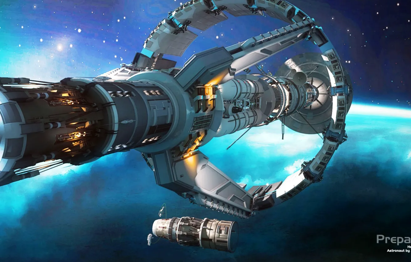 Фото обои planet, spaceships, preparation