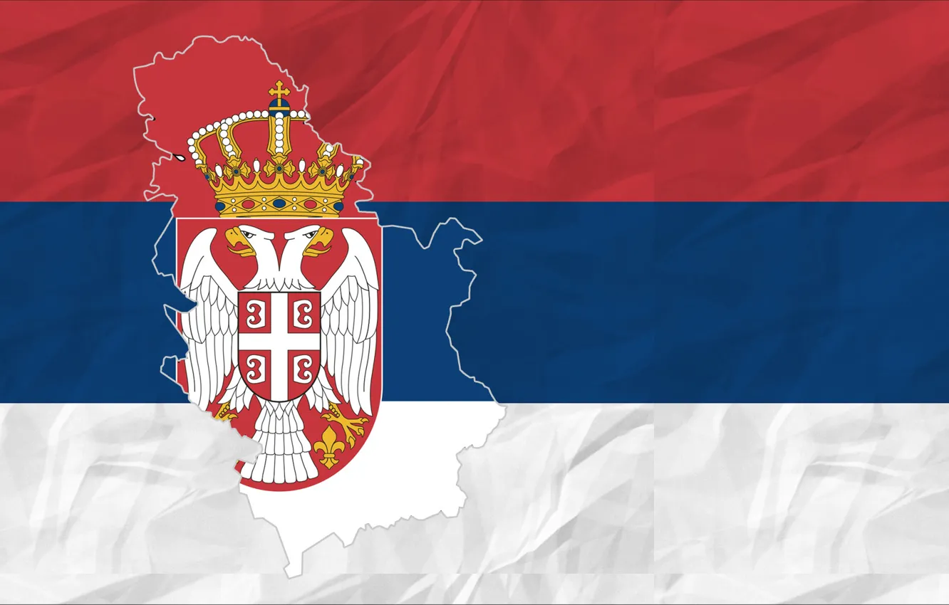 Фото обои red, white, blue, Flag, Serbia