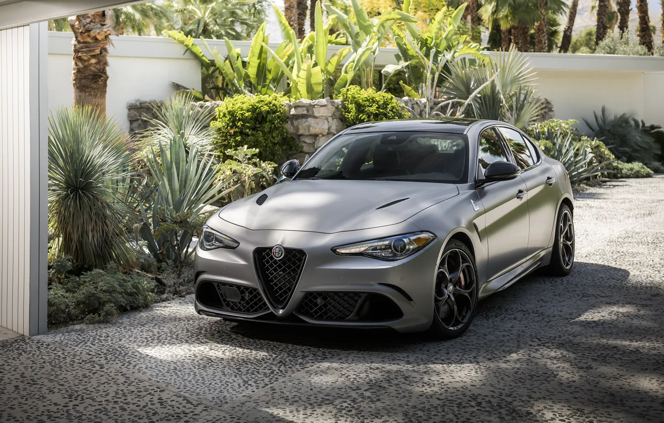 Фото обои авто, свет, Alfa Romeo, Giulia Quadrifoglio