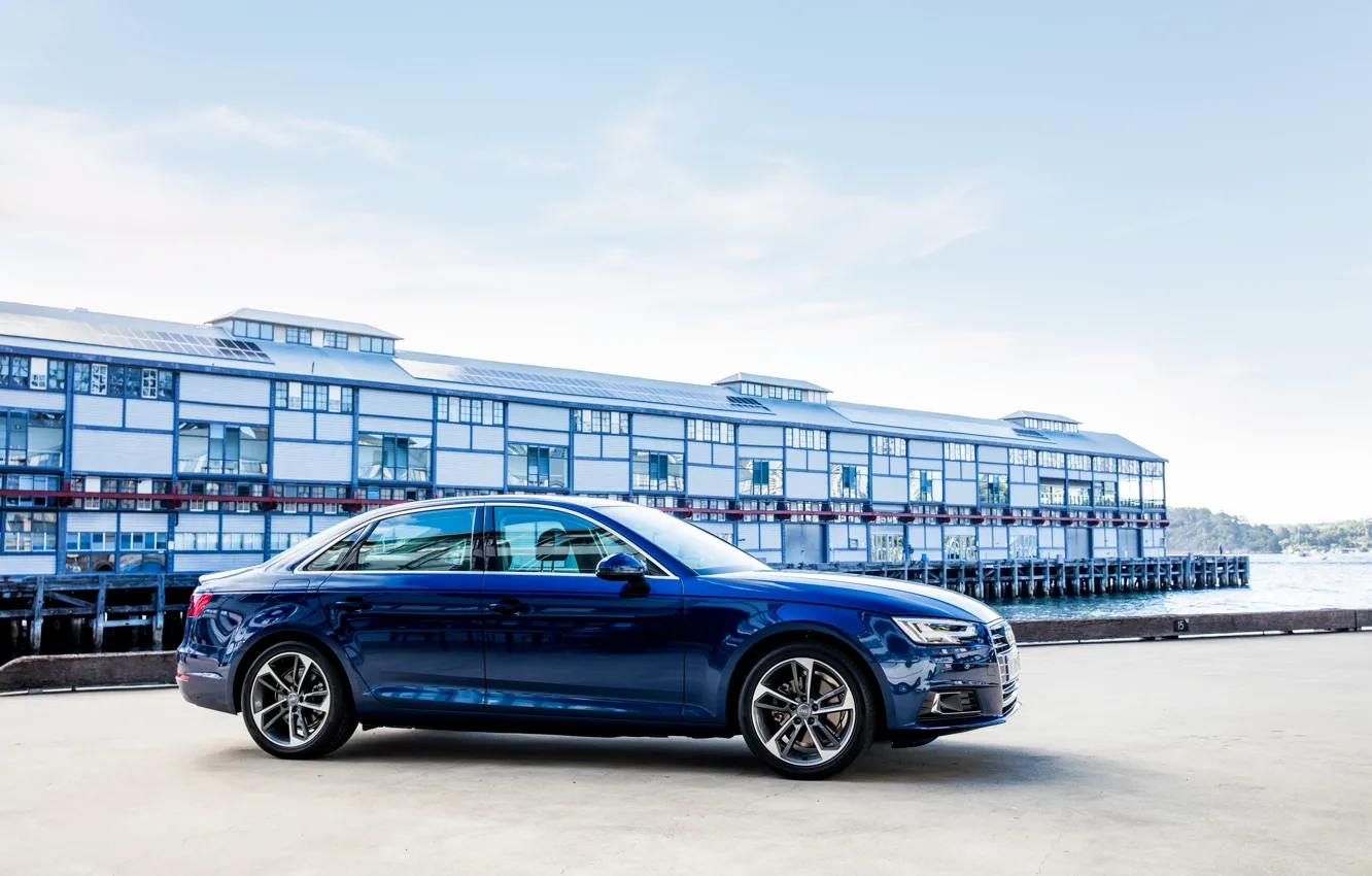 Фото обои Audi, седан, синяя, 2016