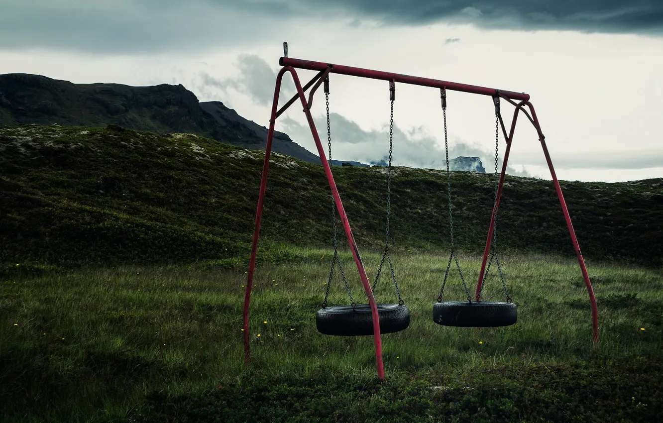 Фото обои лето, природа, качели