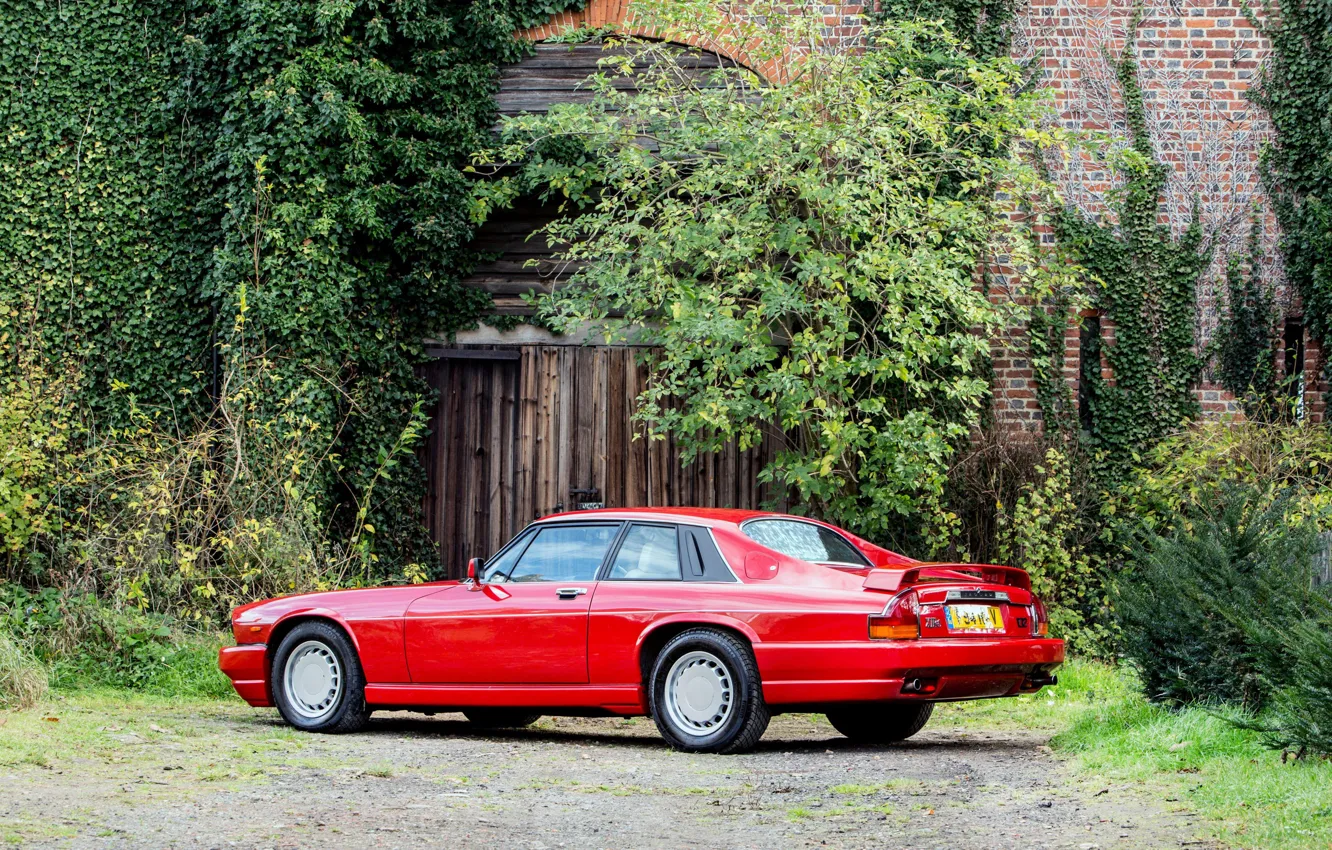 Фото обои Red, Supercar, Classic car, Jaguar XJR-S