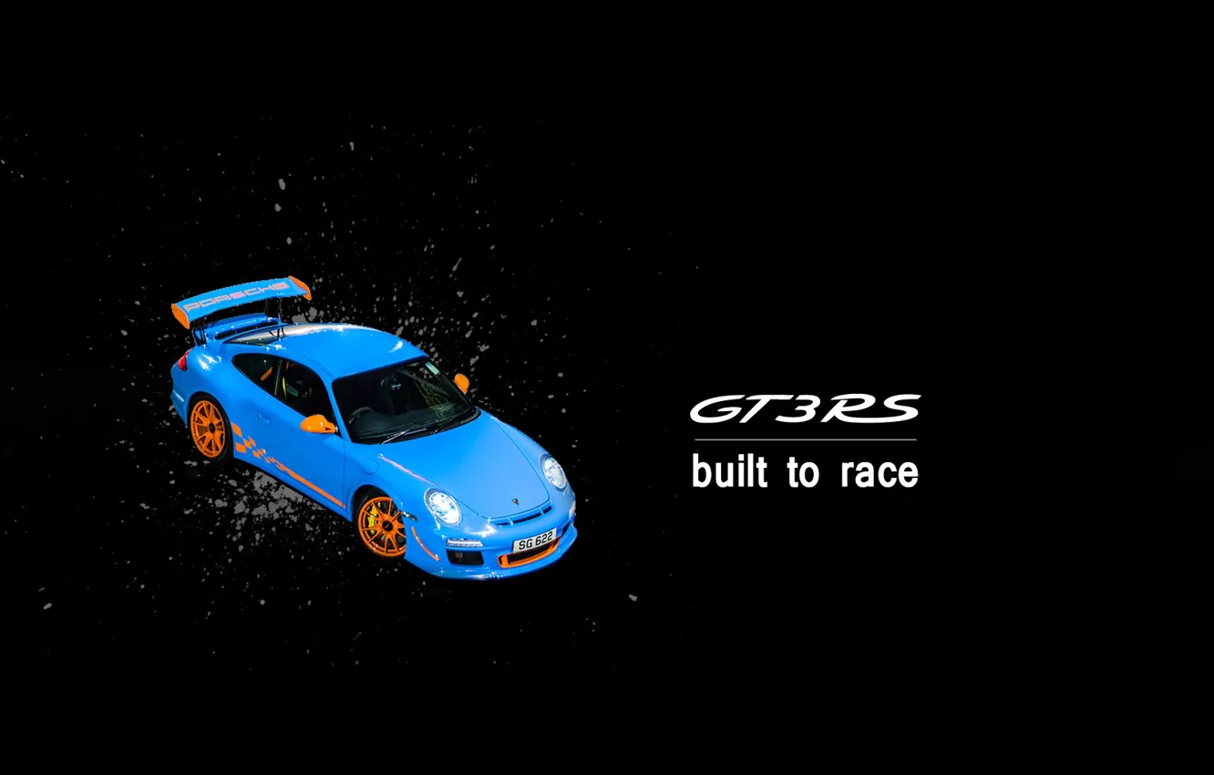 Фото обои 911, Race, porsche, design, blue, GT3, GT3RS, elsa3dany1design