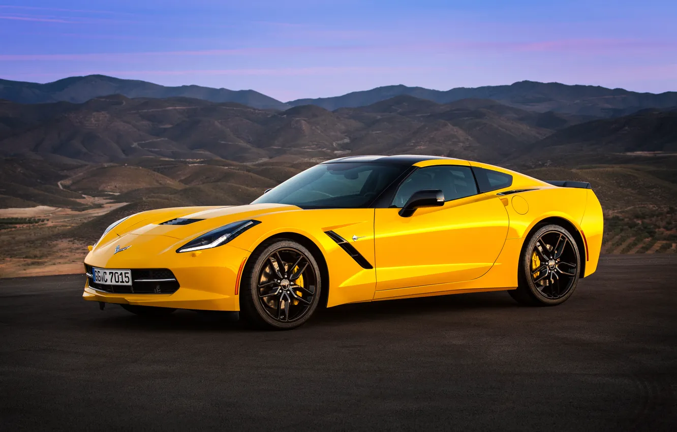 Фото обои Corvette, Chevrolet, Coupe, Stingray, 2013, EU-spec