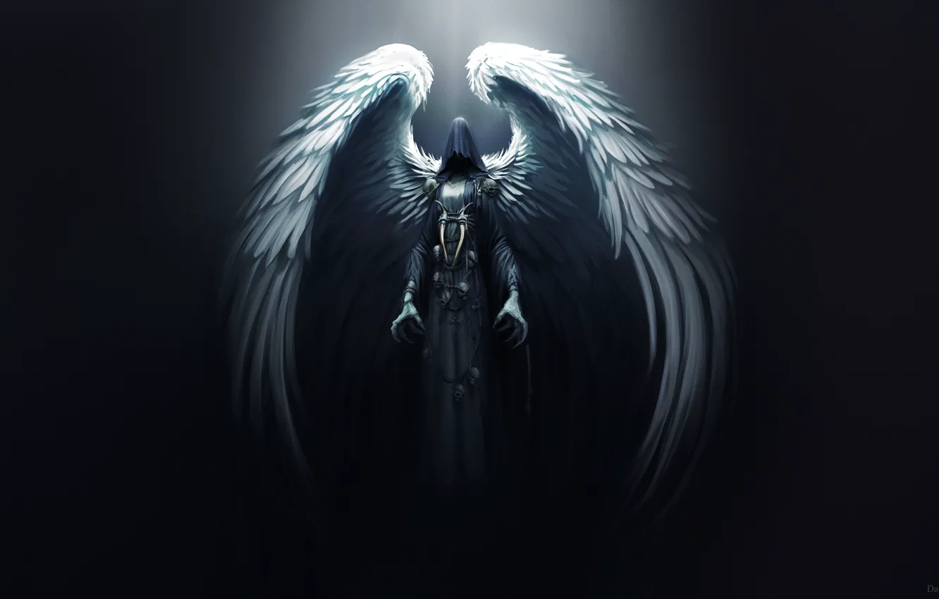 Фото обои Ангел, Dark, Крылья, Смерть, Богиня, Тьма, Ужас, Supernatural