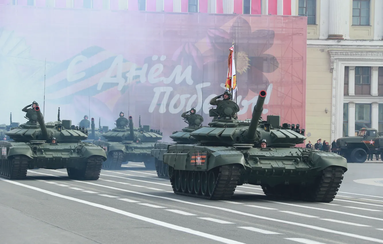 Фото обои парад, 9 мая, Т-72, боевой танк