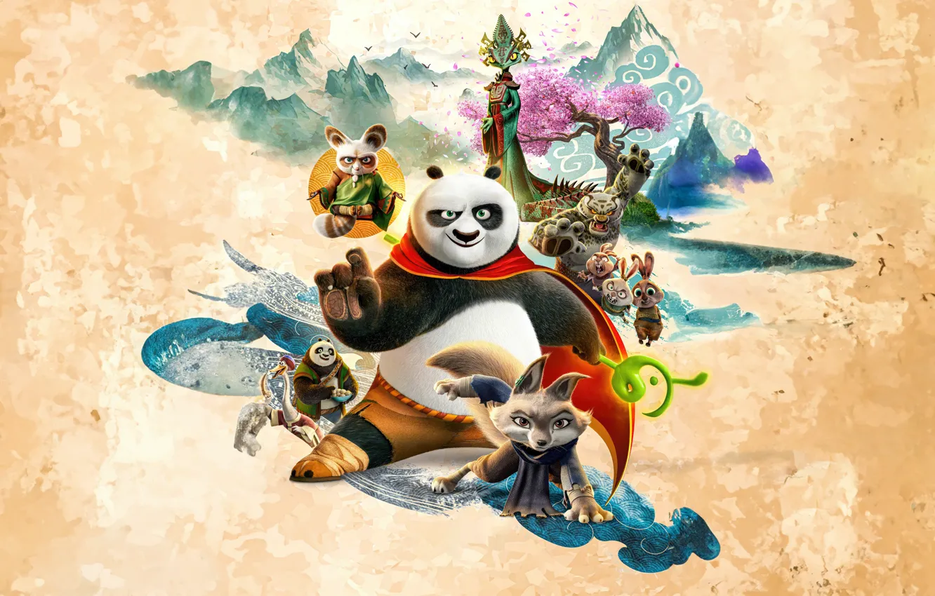 Фото обои cartoon, kung-fu, panda, Film