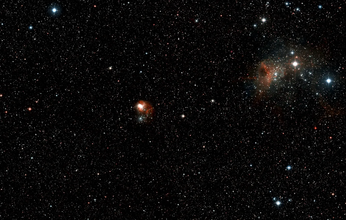 Фото обои Nebulae, Stars, Star Forming Region, Digitized Sky Survey 2, DSS 2, Gas Clouds, Wide Field …