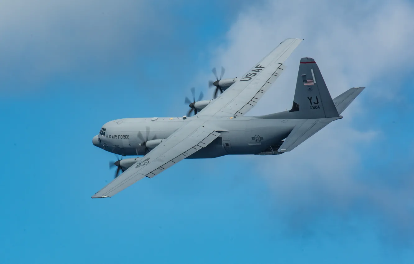 Фото обои ВВС США, Lockheed Martin, американский военно-транспортный самолёт, С-130J Super Hercules