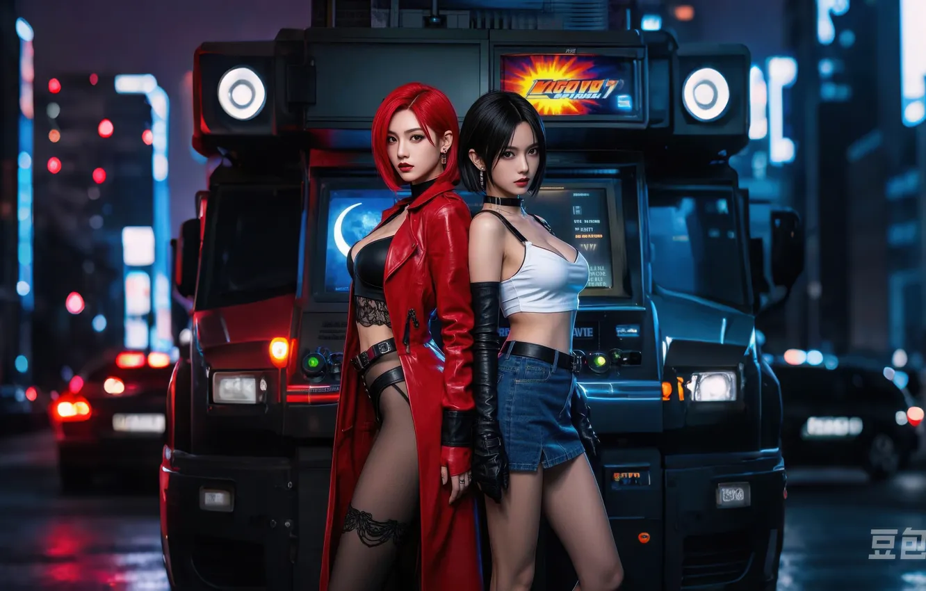 Фото обои girl, woman, kof, Iori