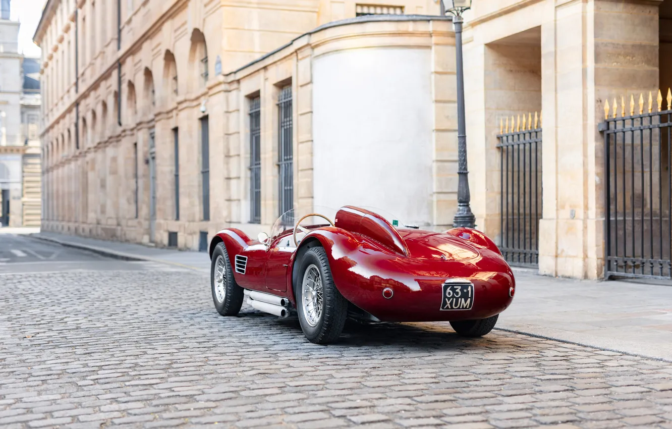 Фото обои Maserati, 1954, Spyder, спортивное авто, единственный экземпляр, retro cars, sports cars, ретро авто