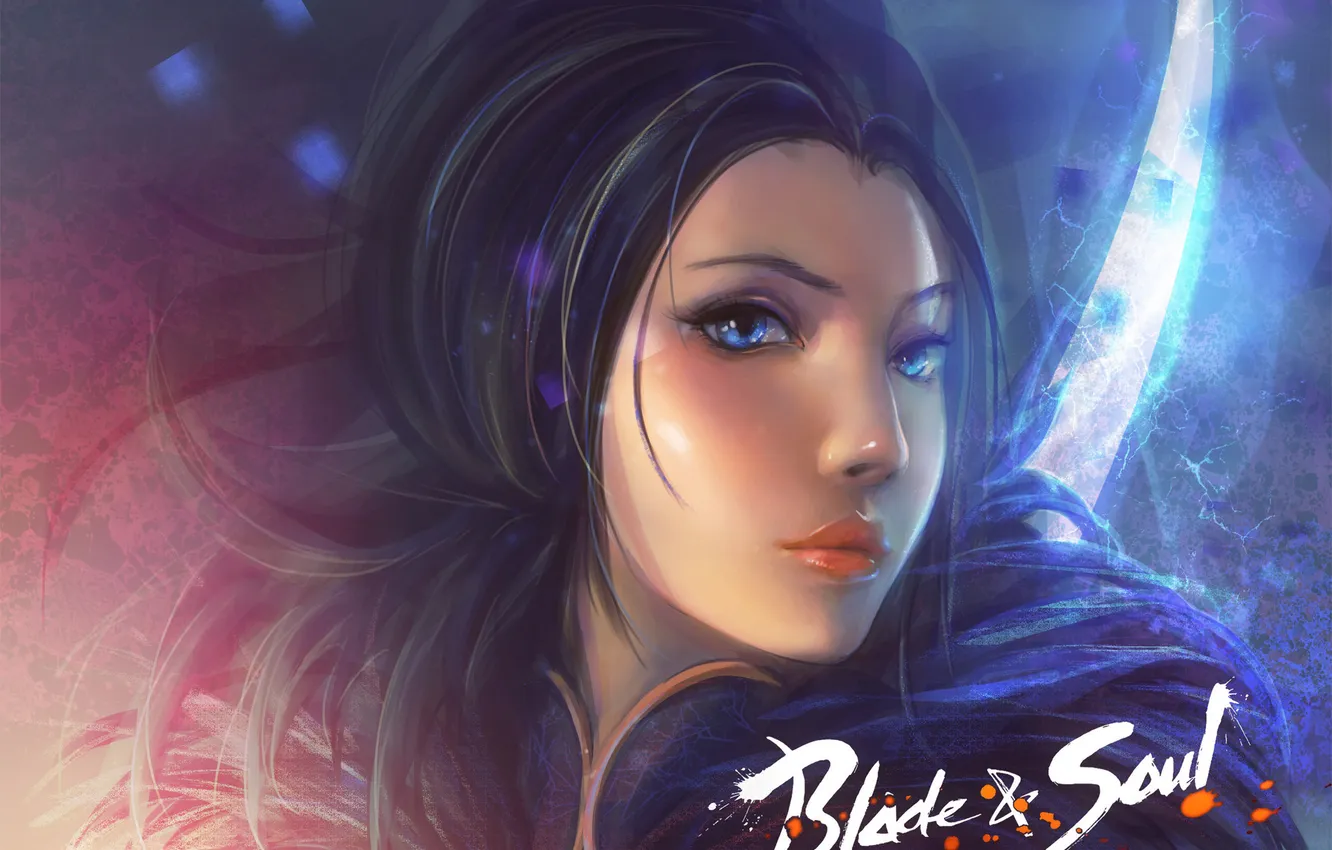 Фото обои девушка, лицо, арт, клинок, Blade &amp; Soul