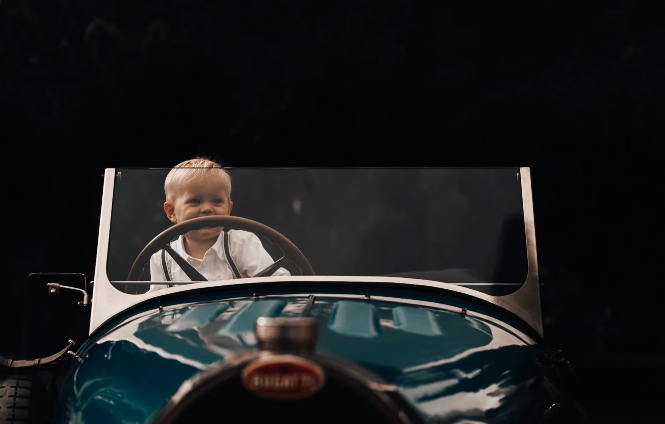 Фото обои машина, ребенок, мальчик, малыш