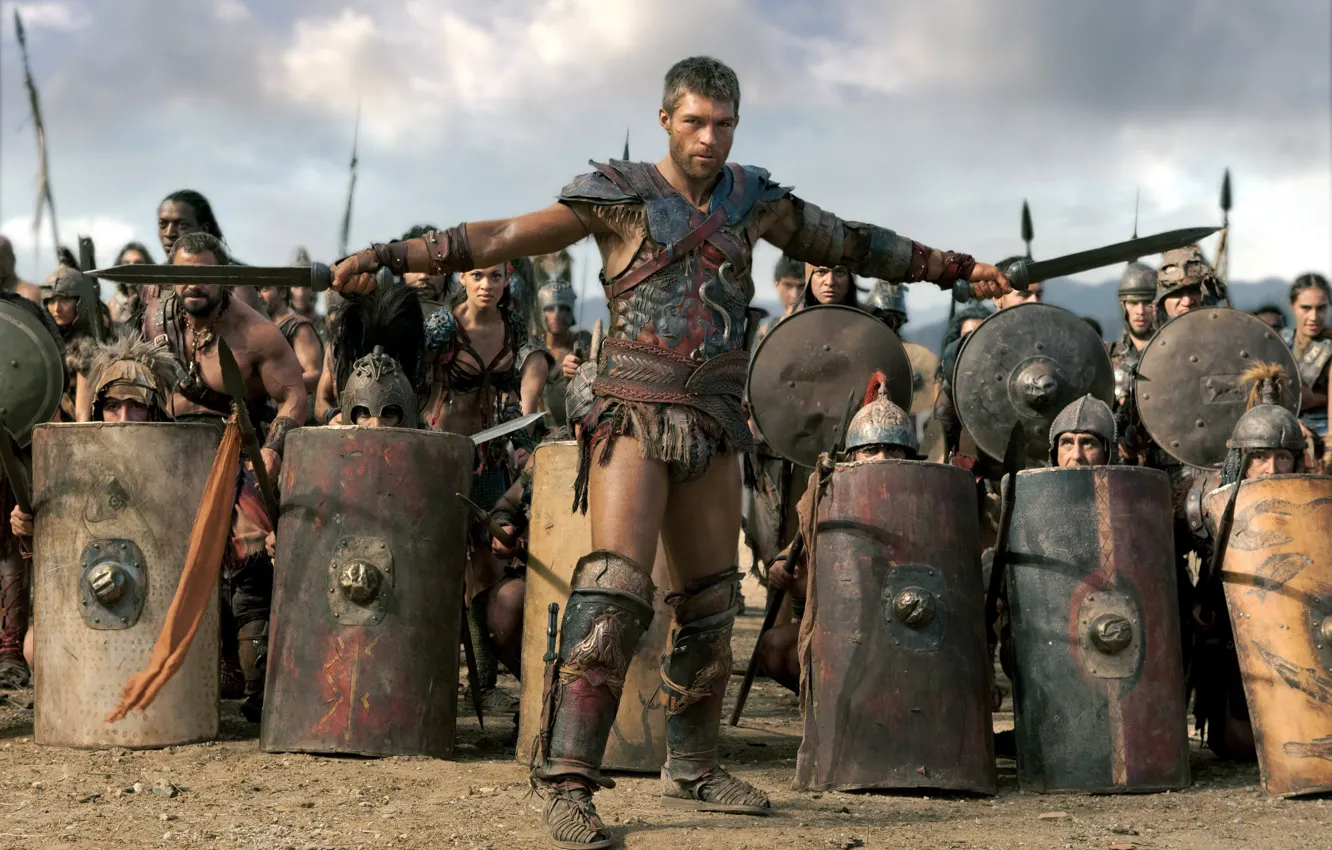 Фото обои битва, Spartacus, гладиаторы, Спартак