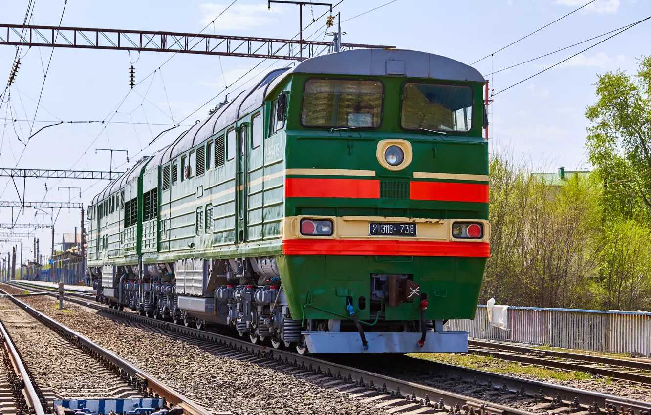 Фото обои железная дорога, локомотив, Тепловоз, 2ТЭ116