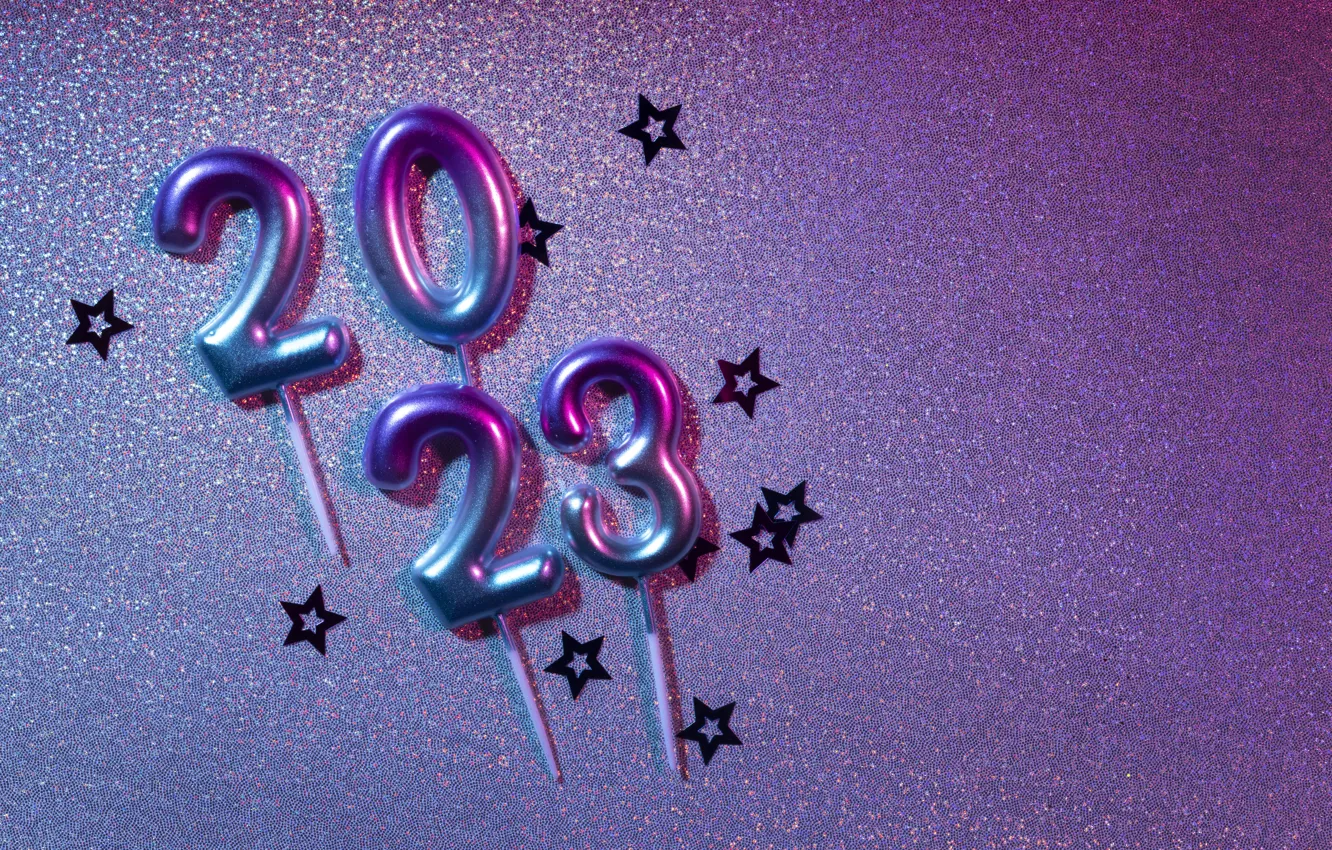 Фото обои сияние, праздник, блеск, новый год, палочки, блестки, цифры, розовые