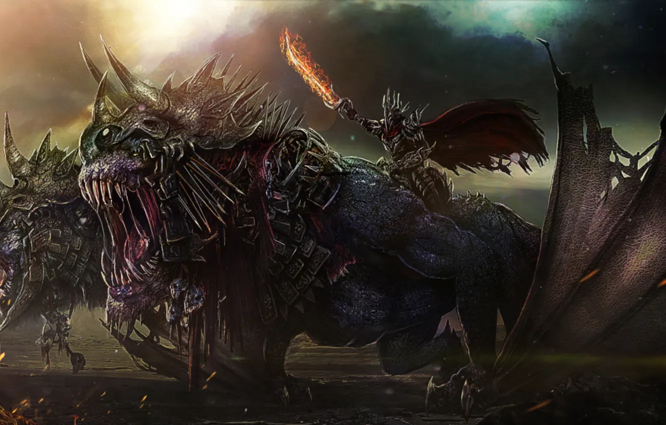Фото обои art, monsters, Sauron, war lord