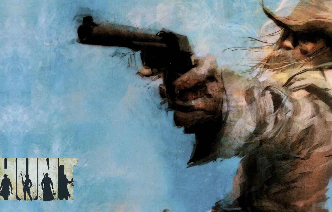 Фото обои револьвер, стрелок, Hunt Showdown