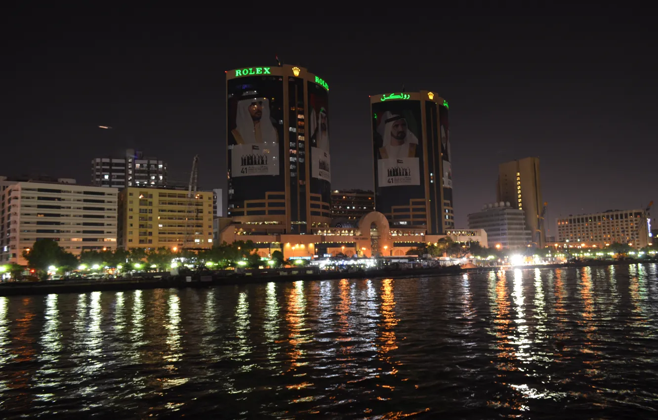 Фото обои Dubai, twin towers, creek