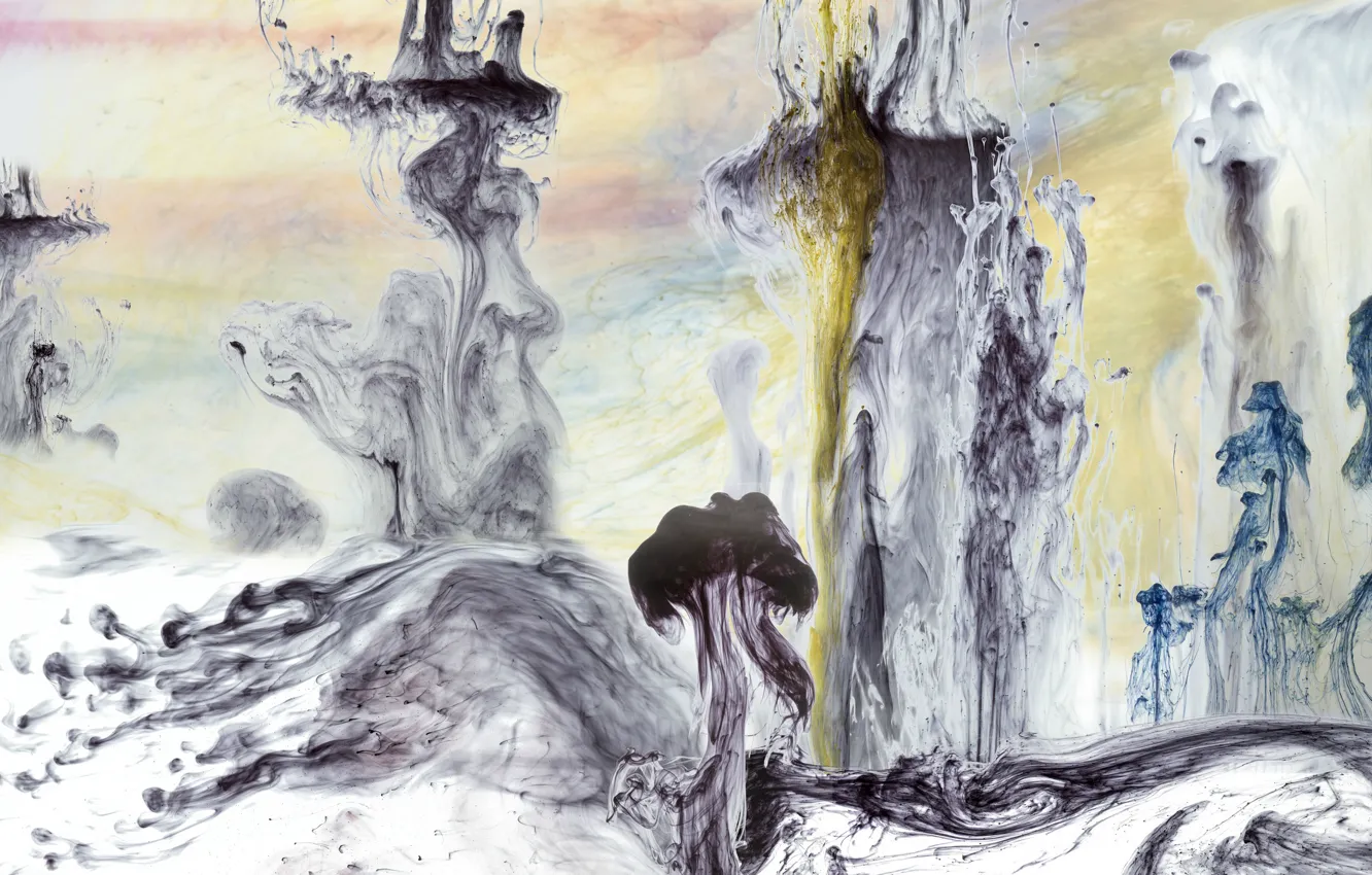 Фото обои вода, дым, краситель