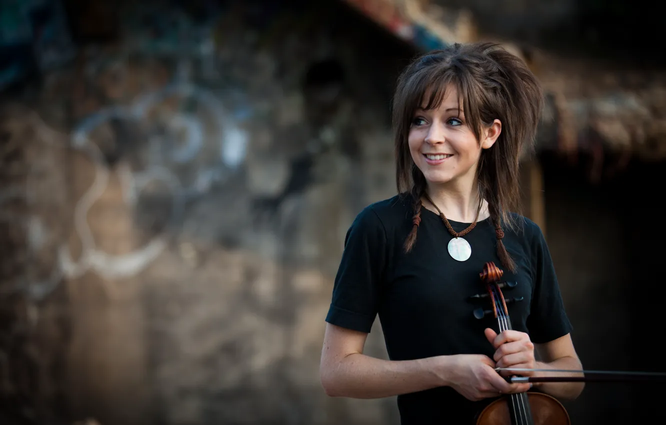 Фото обои скрипка, красавица, violin, Линдси Стирлинг, Lindsey Stirling, скрипачка