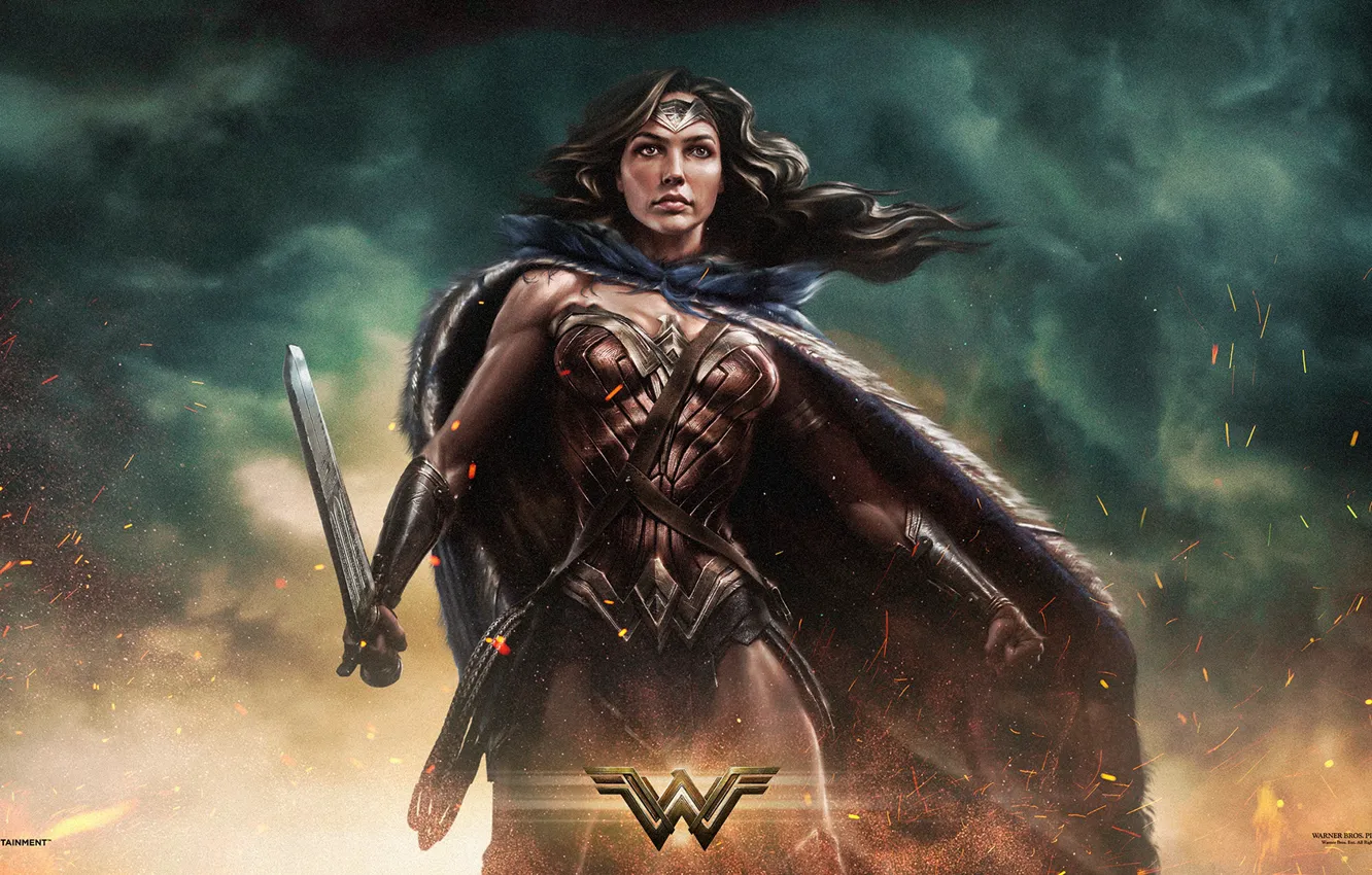 Фото обои Wonder Woman, DC Comics, Диана, Diana, Movie, Чудо-женщина, Амазонка