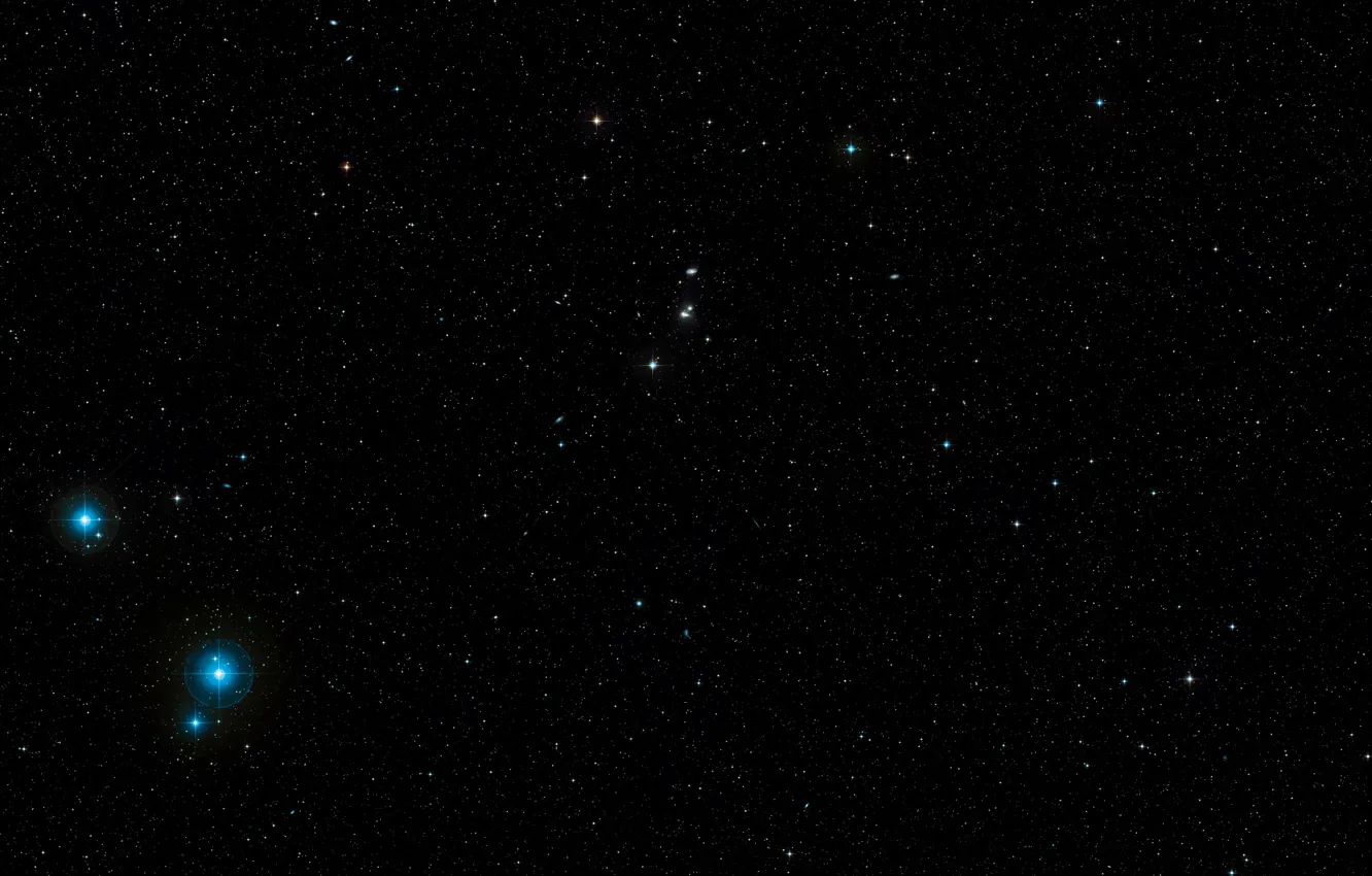 Фото обои Field of view, NGC 7173, Constellation Piscis Austrinus, Hickson Compact Group 90