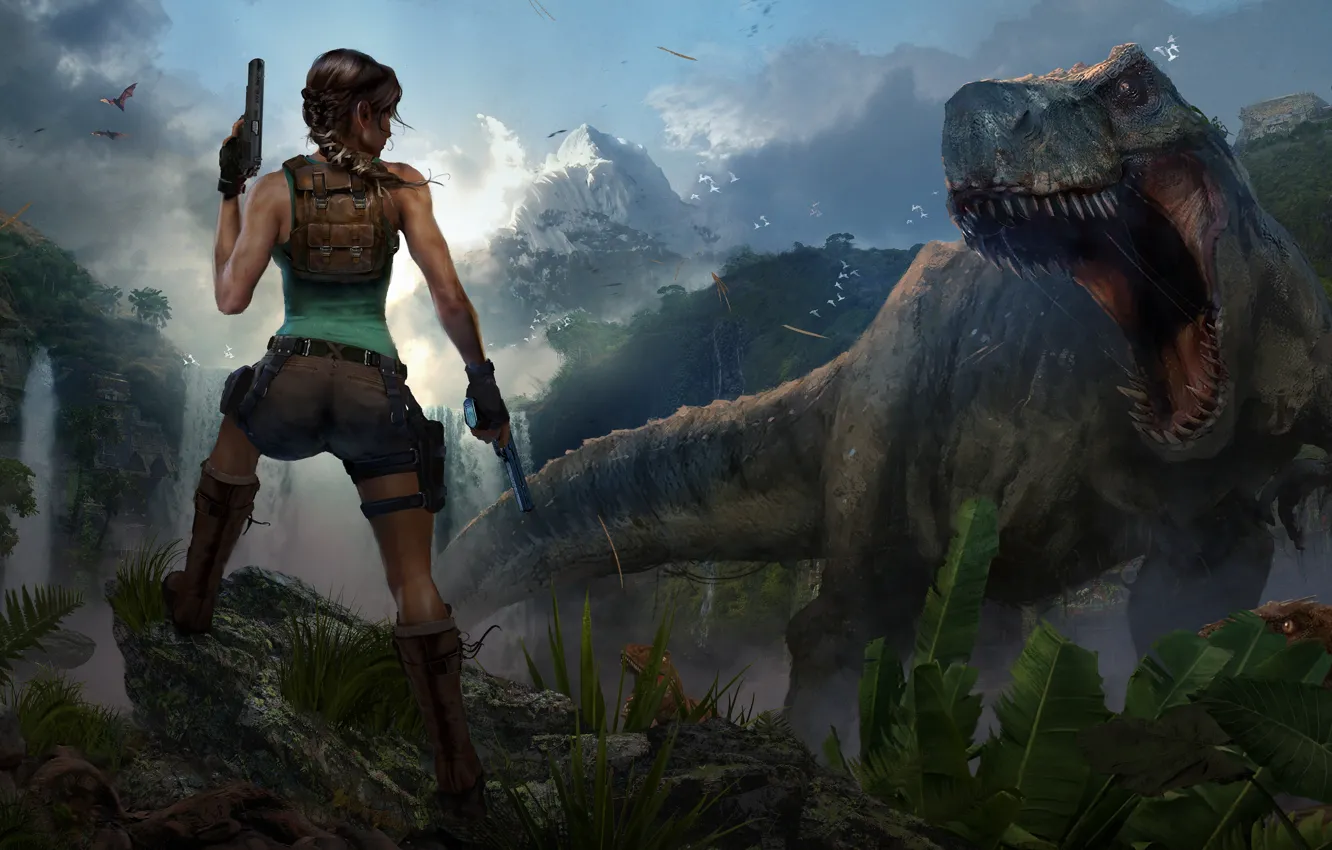 Фото обои game, lara croft, tomb raider
